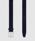 Ceinture 35mm ajustable en cuir marine NANDO - IZAC