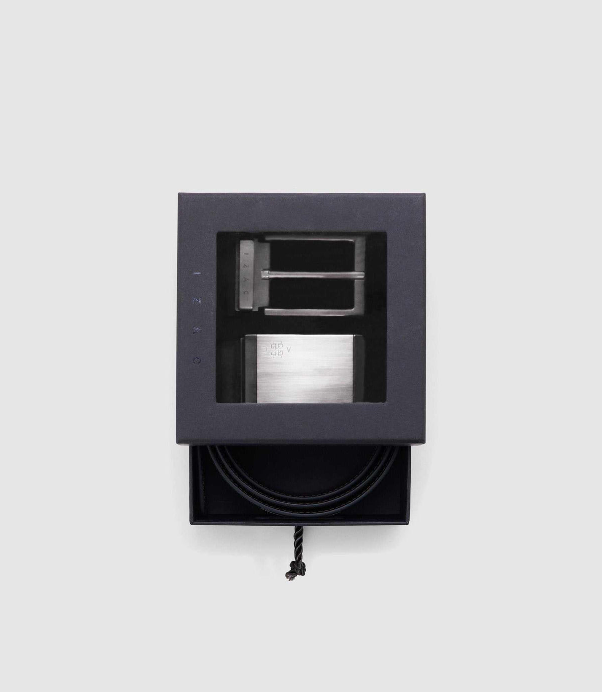 Coffret ceinture gris et noir - IZAC