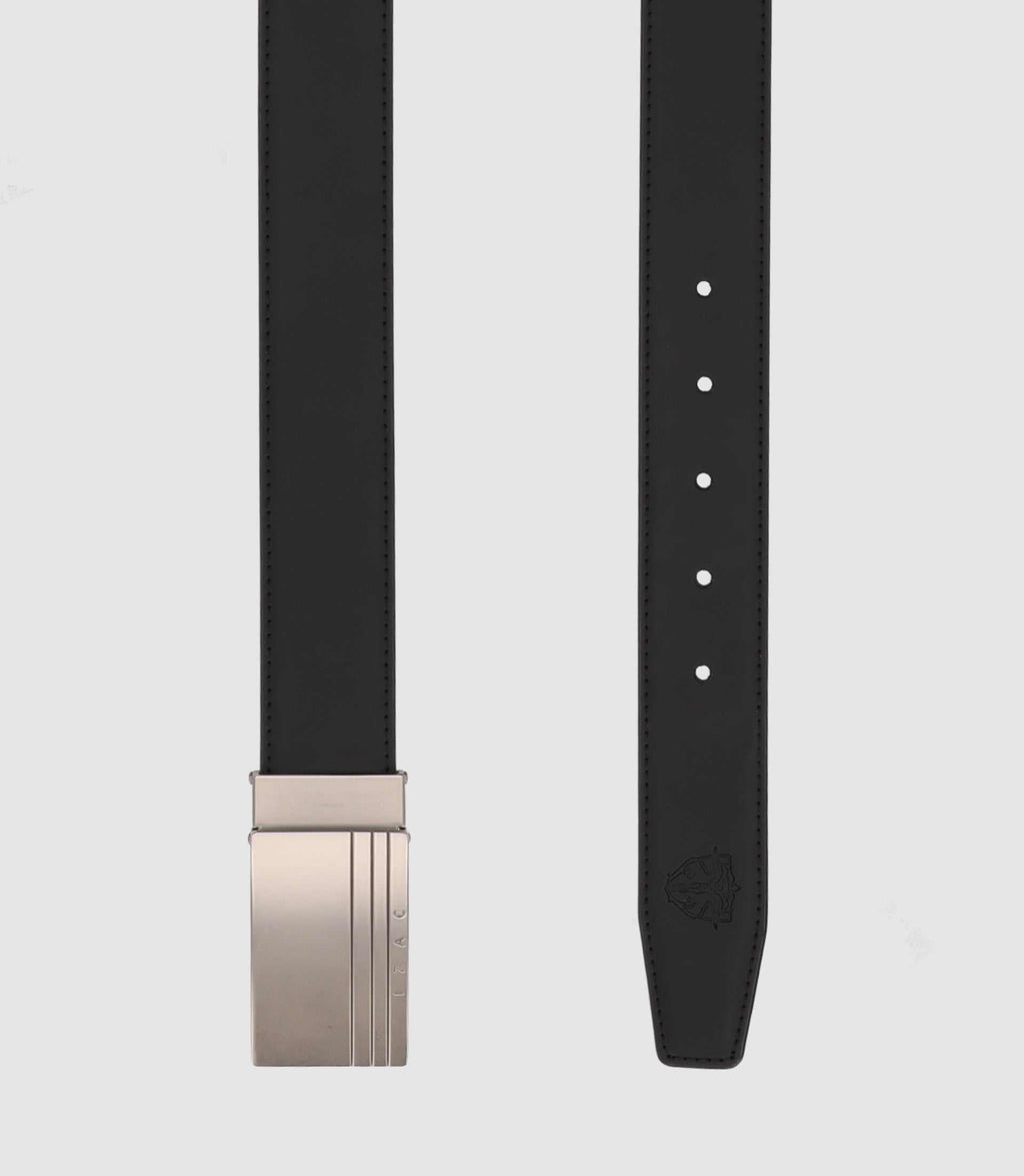 Ceinture à sangle réversible et ajustable noire - IZAC