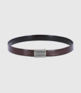 Ceinture ajustable avec sangle réversible marron et noire - IZAC