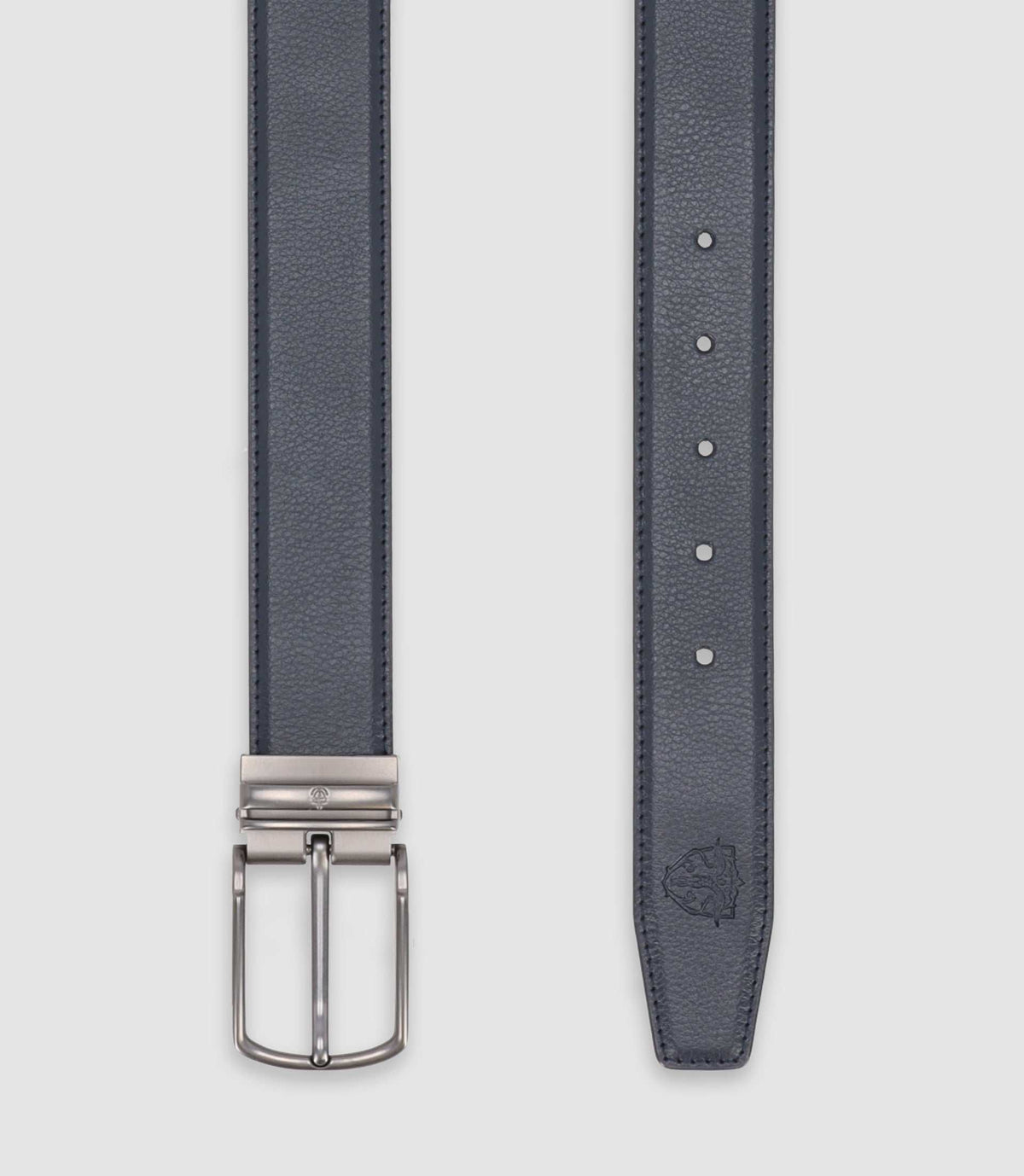 Ceinture en cuir réversible marine - IZAC