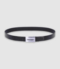 Ceinture en cuir réversible et ajustable noire - IZAC