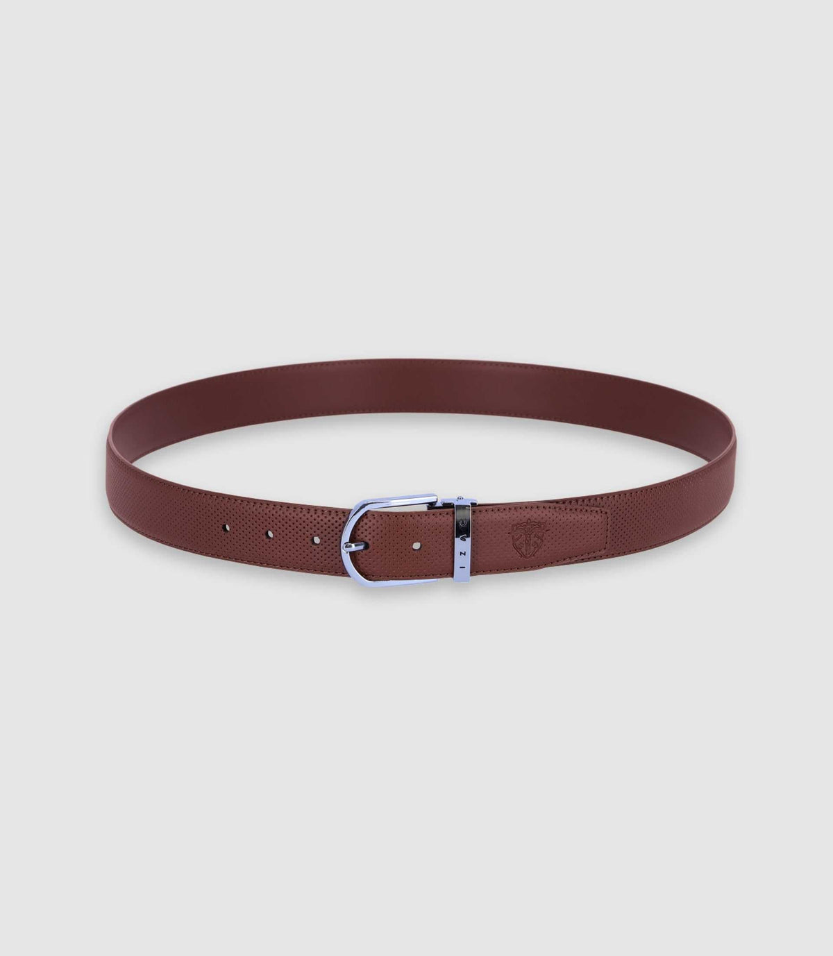 Ceinture réversible en cuir marron - IZAC