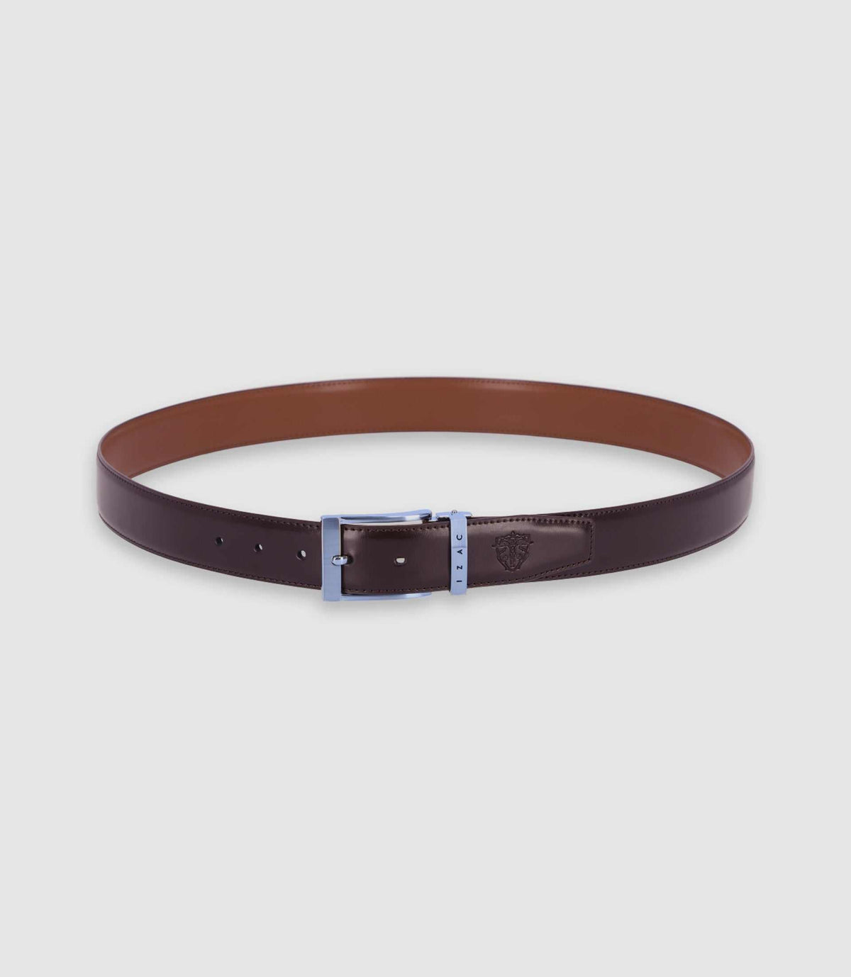 Ceinture ajustable réversible double marron - IZAC