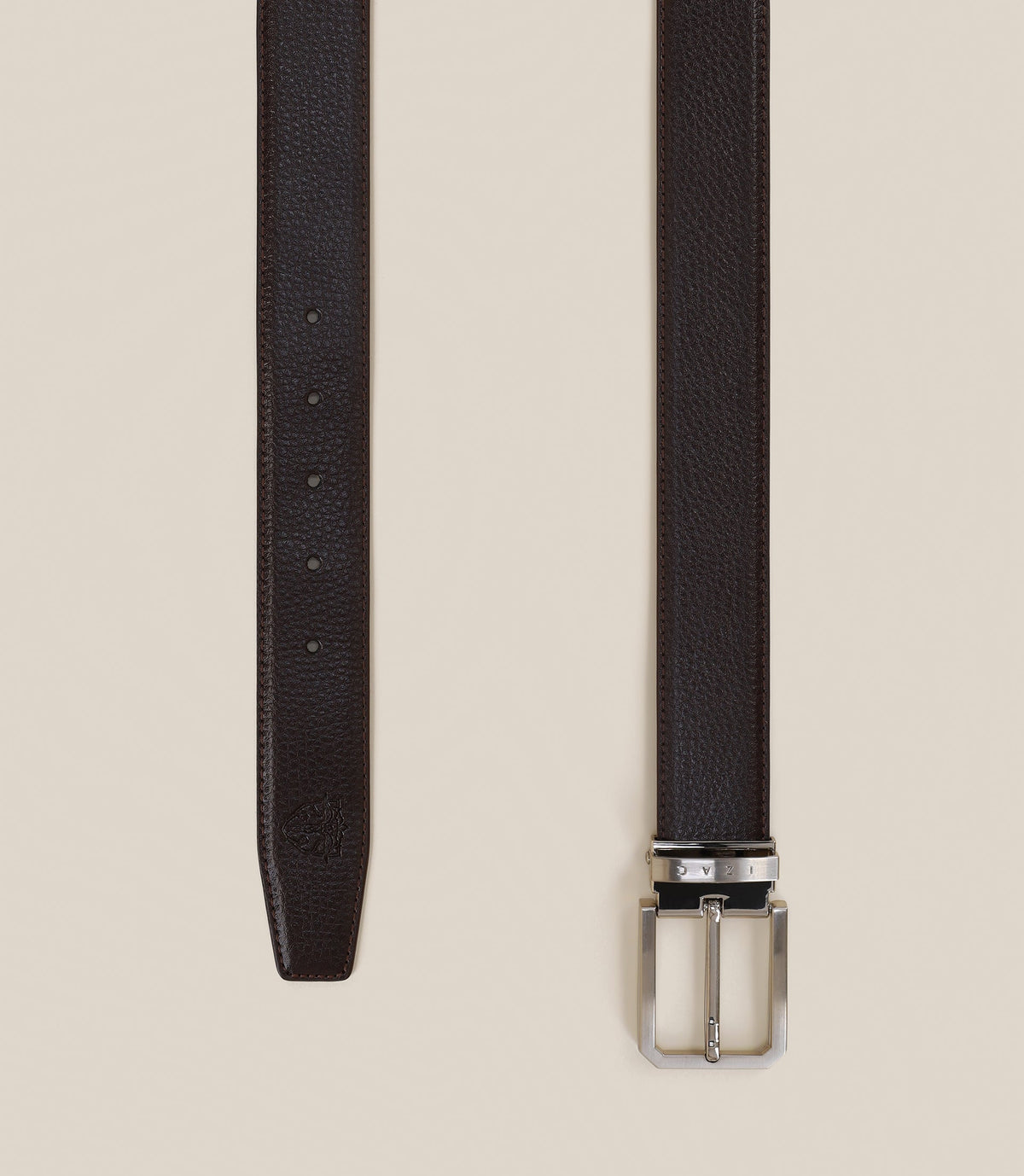 Ceinture à sangle réversible marron - IZAC