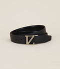 Ceinture réversible ajustable noire - IZAC