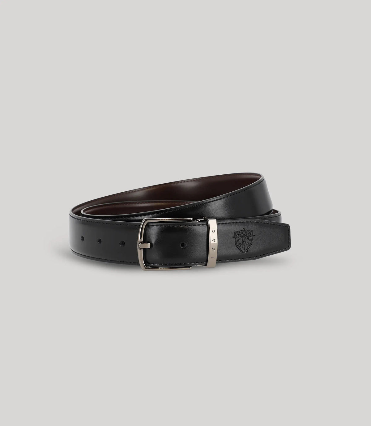 Ceinture réversible noir et marron - IZAC