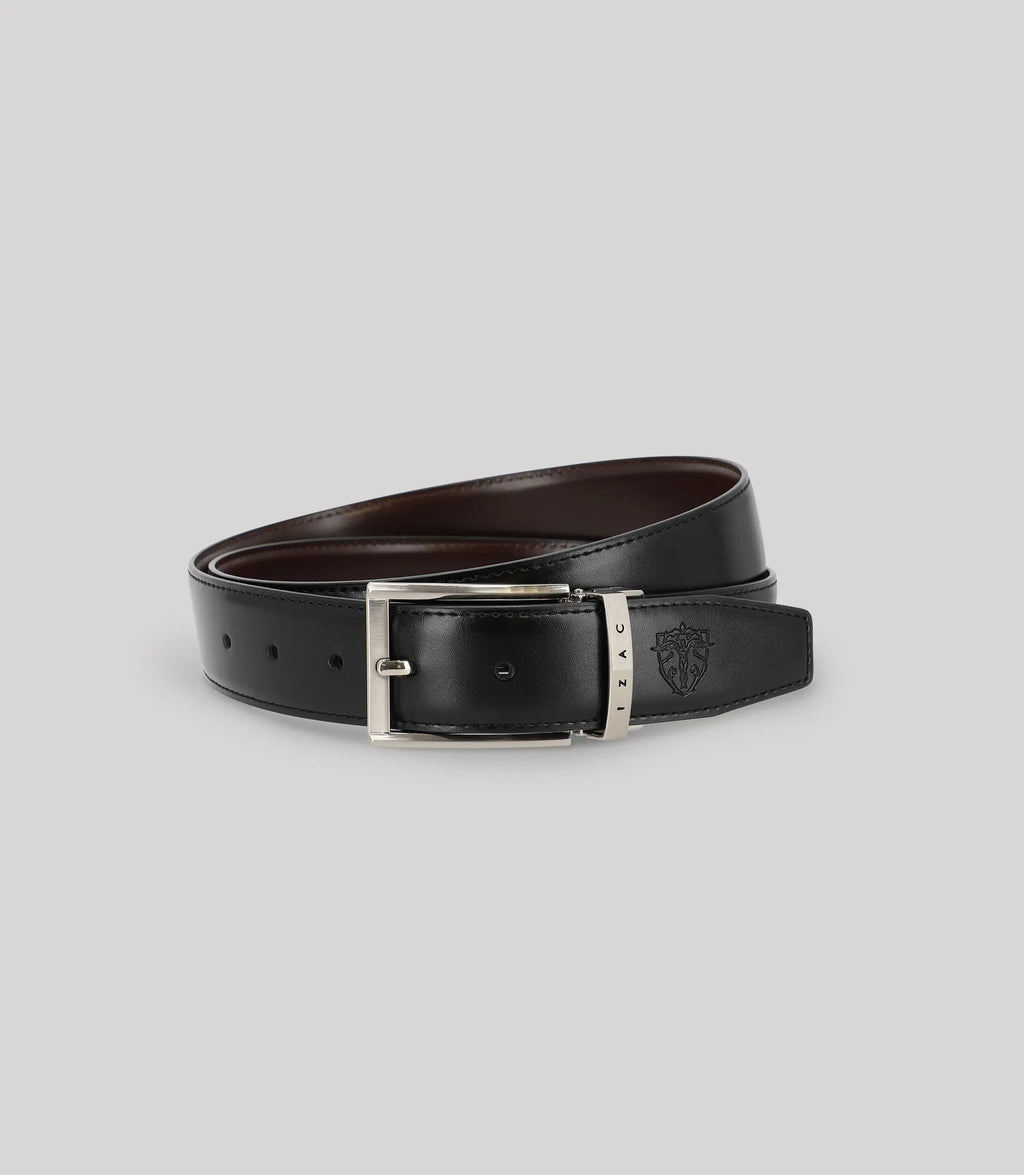 Ceinture réversible noir et marron - IZAC
