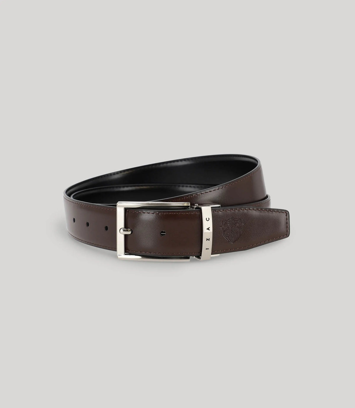Ceinture réversible noir et marron - IZAC
