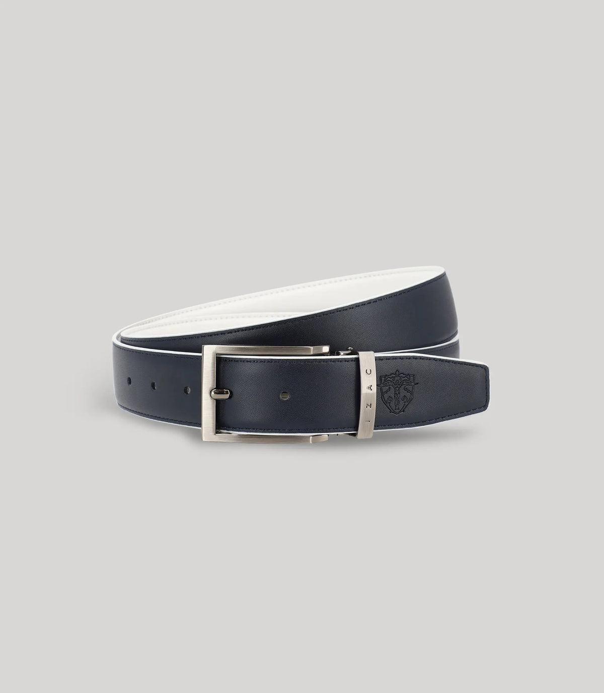 Ceinture réversible blanche et marine - IZAC