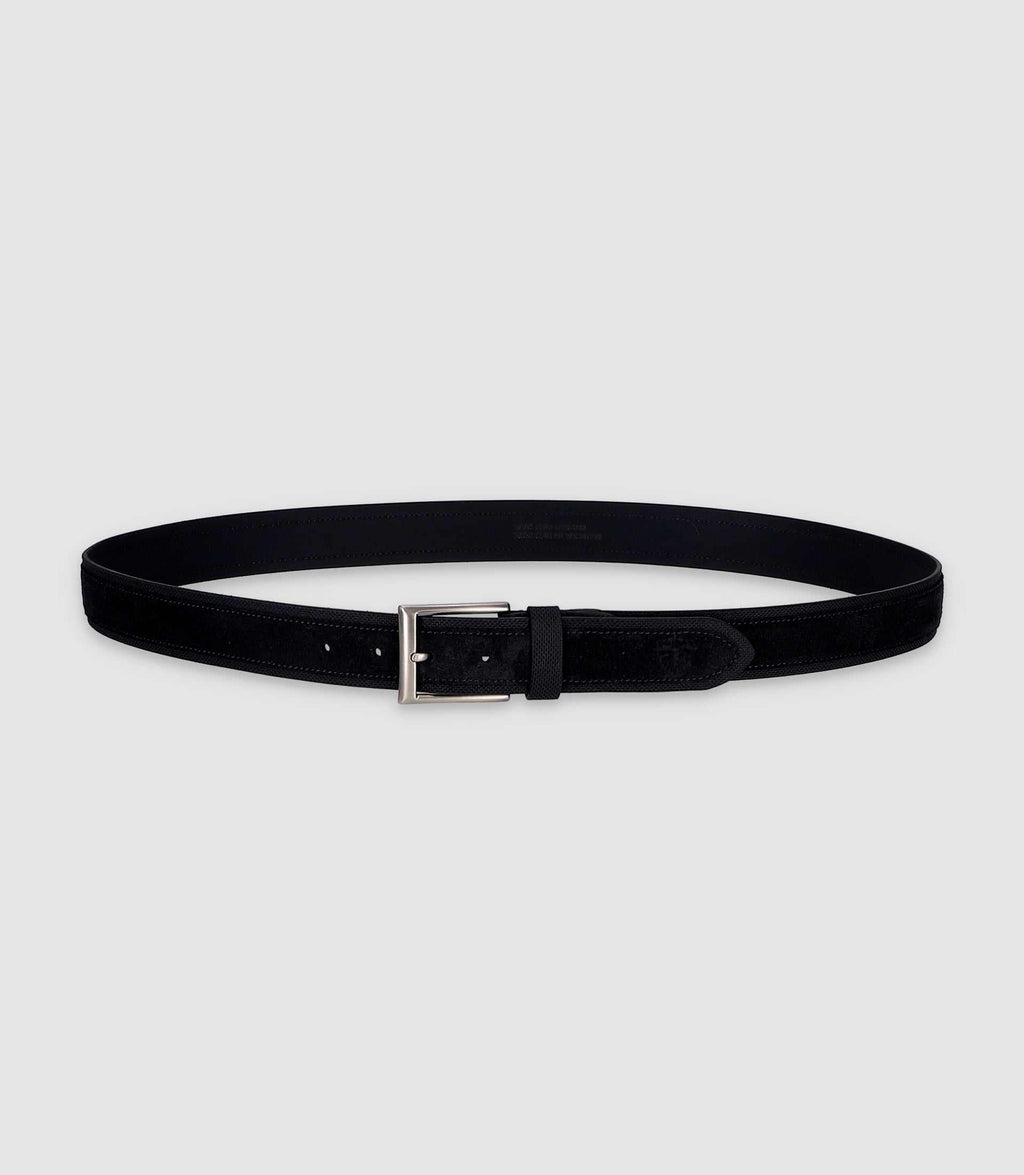 Ceinture 35mm en cuir marine CYANG - IZAC