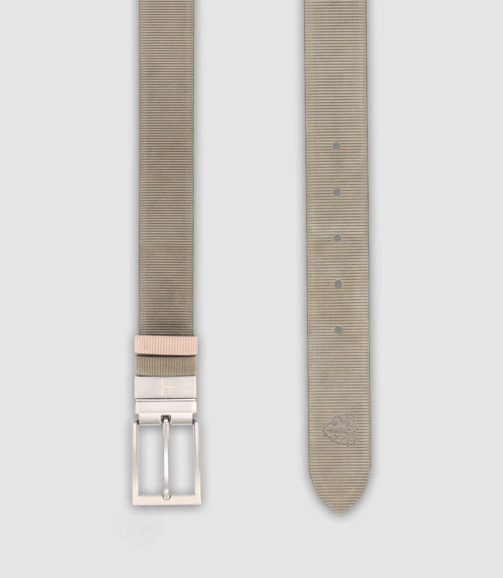 Ceinture réversible 35mm kaki et beige CREPI - IZAC