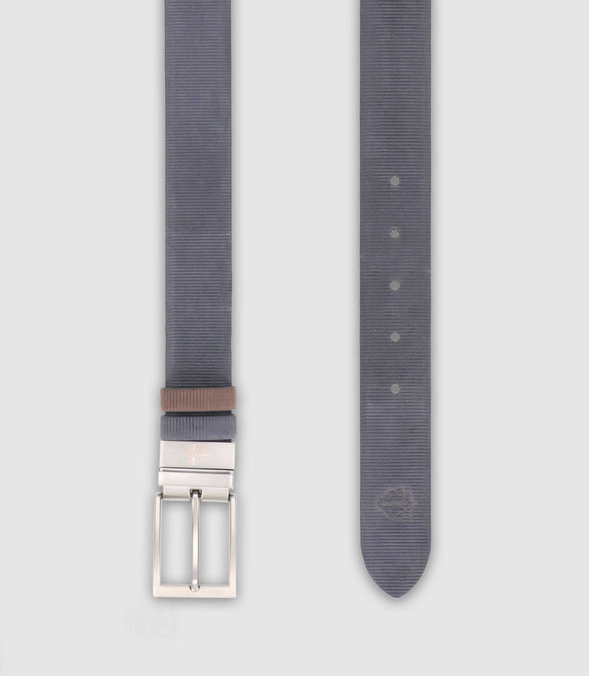 Ceinture réversible 35mm marine et marron CREPI - IZAC
