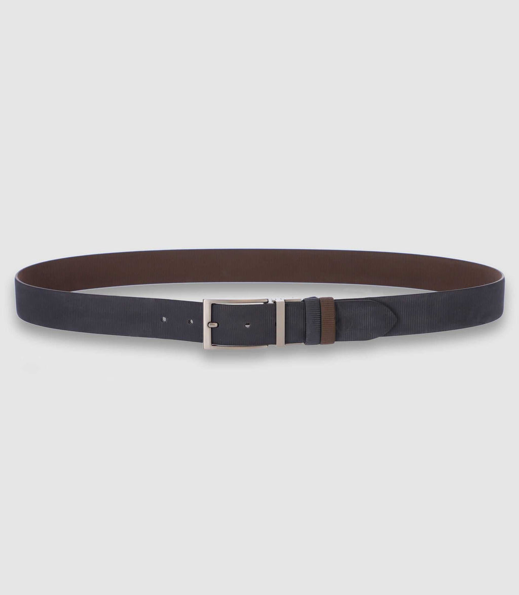 Ceinture réversible 35mm marine et marron CREPI - IZAC
