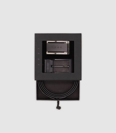 Coffret ceinture avec sangle réversible noire - IZAC