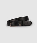 Ceinture avec sangle en cuir noire - IZAC