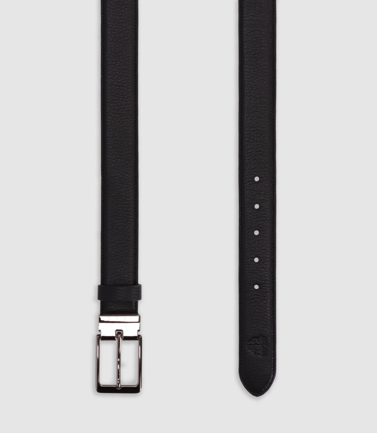 Ceinture avec sangle en cuir noire - IZAC