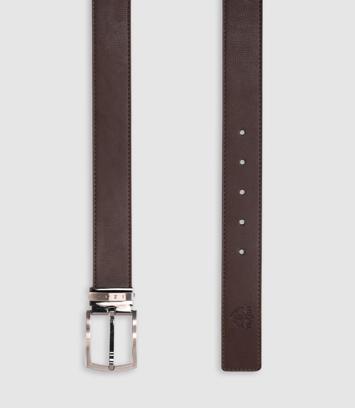 Ceinture ajustable avec gravure marron - IZAC