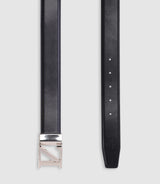 Ceinture réversible avec plaque en métal marine - IZAC