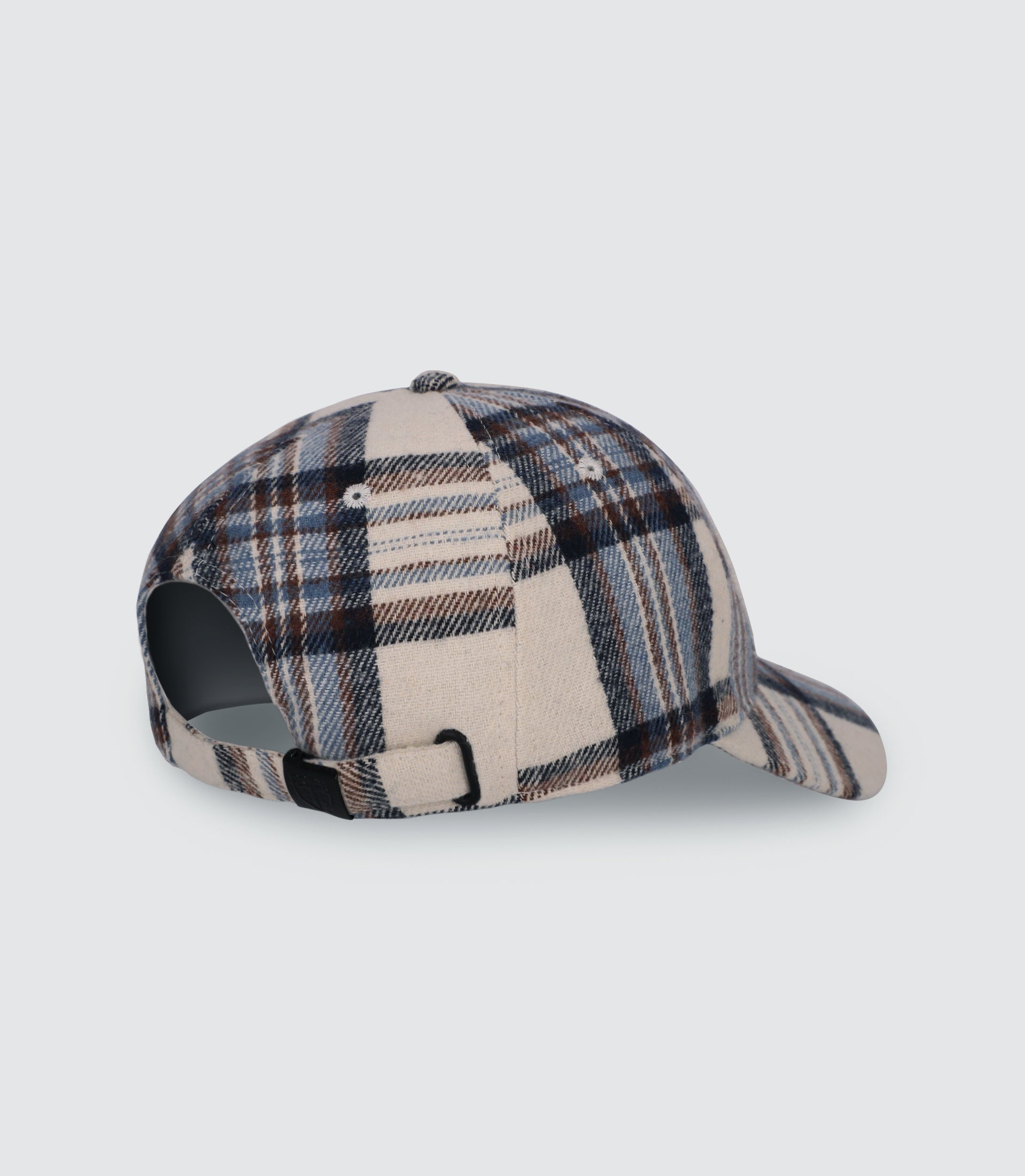 Casquette en tissu à carreaux écrue - IZAC