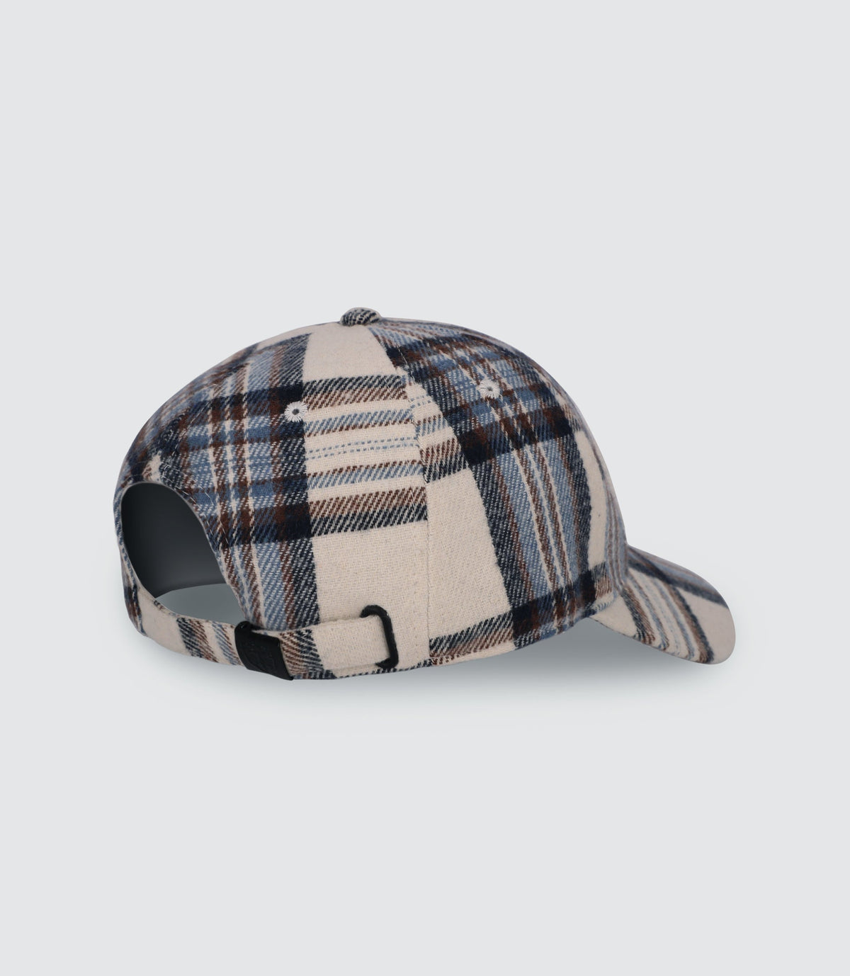 Casquette en tissu à carreaux écrue - IZAC