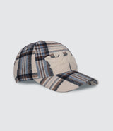 Casquette en tissu à carreaux écrue - IZAC