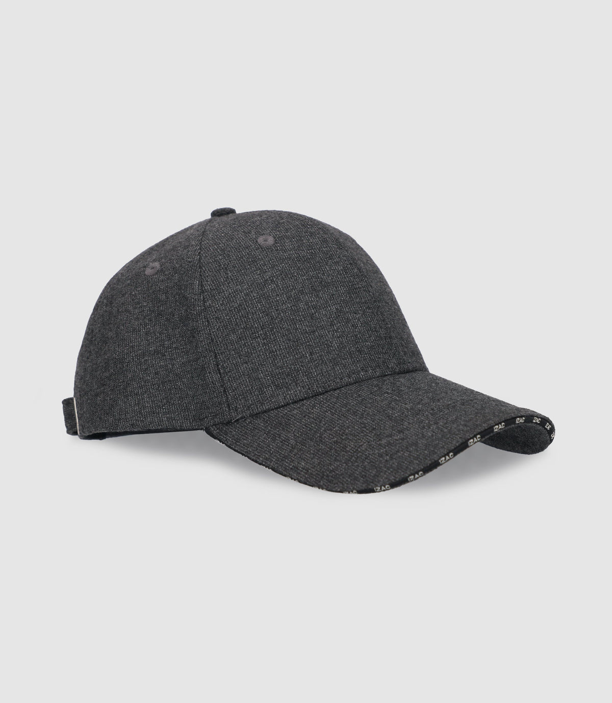 Casquette en tissu armuré anthracite - IZAC