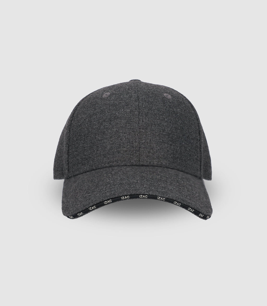 Casquette en tissu armuré anthracite - IZAC
