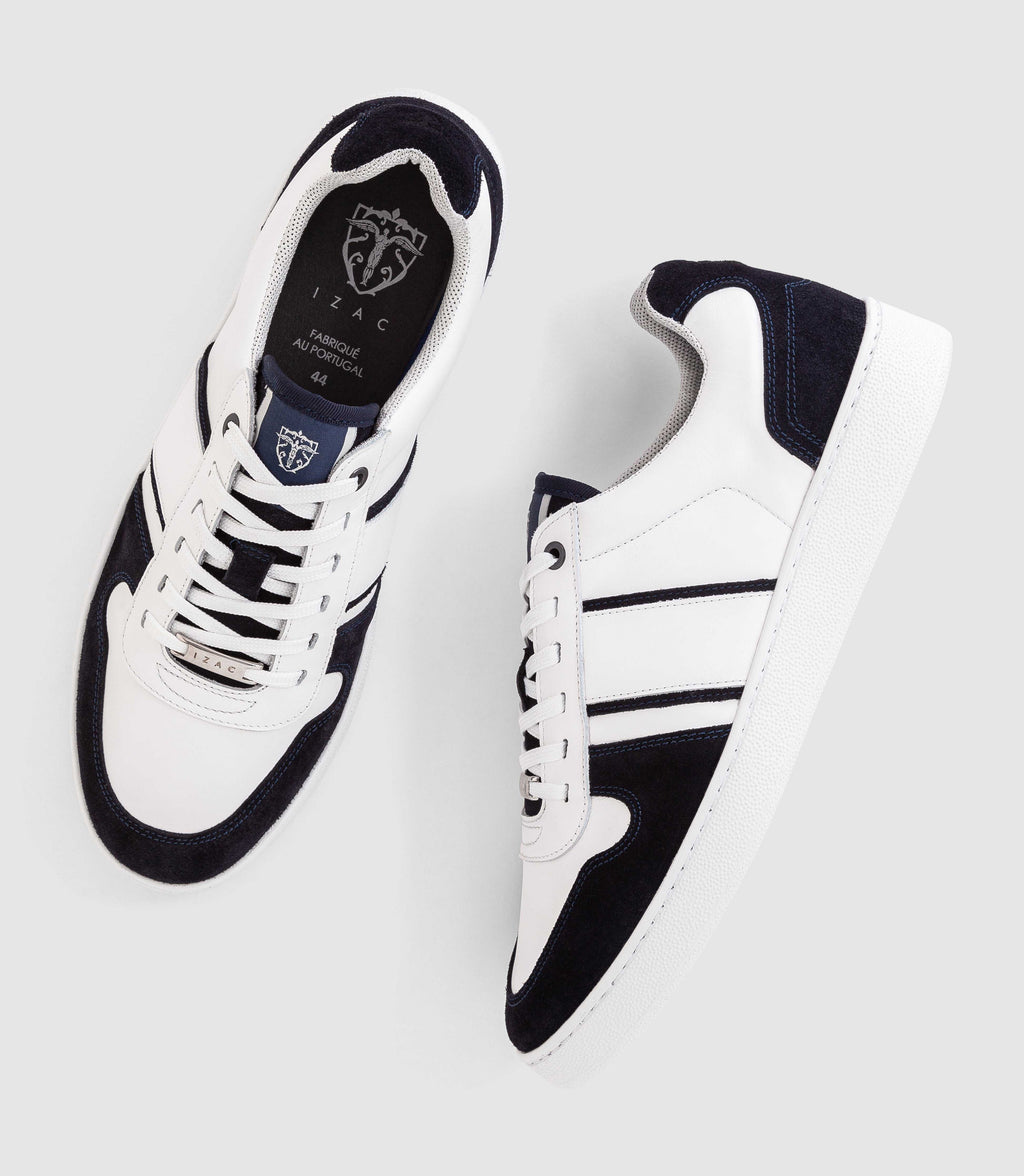 Sneakers marine - blanche "Gaspard" - IZAC