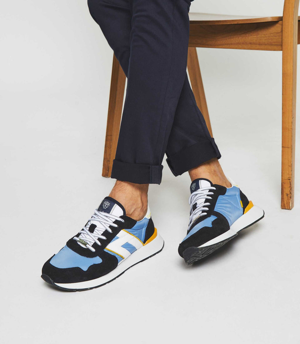 Sneakers bleu ciel et marine "Edisson" - IZAC
