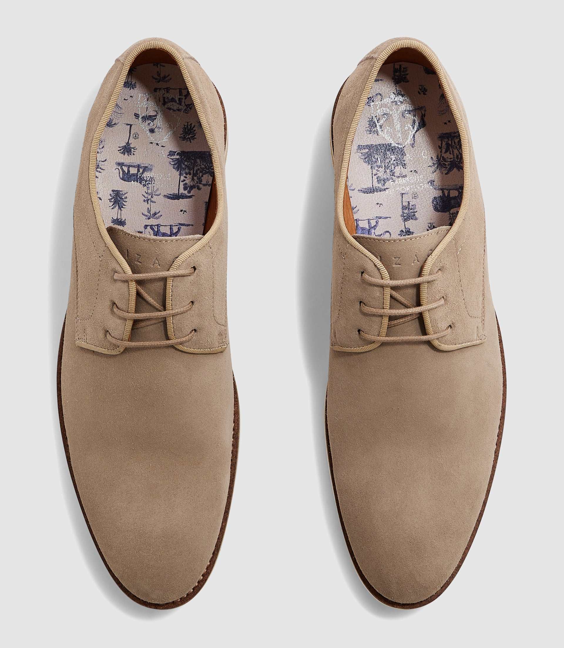 Derby en suède beige "Emerico" - IZAC