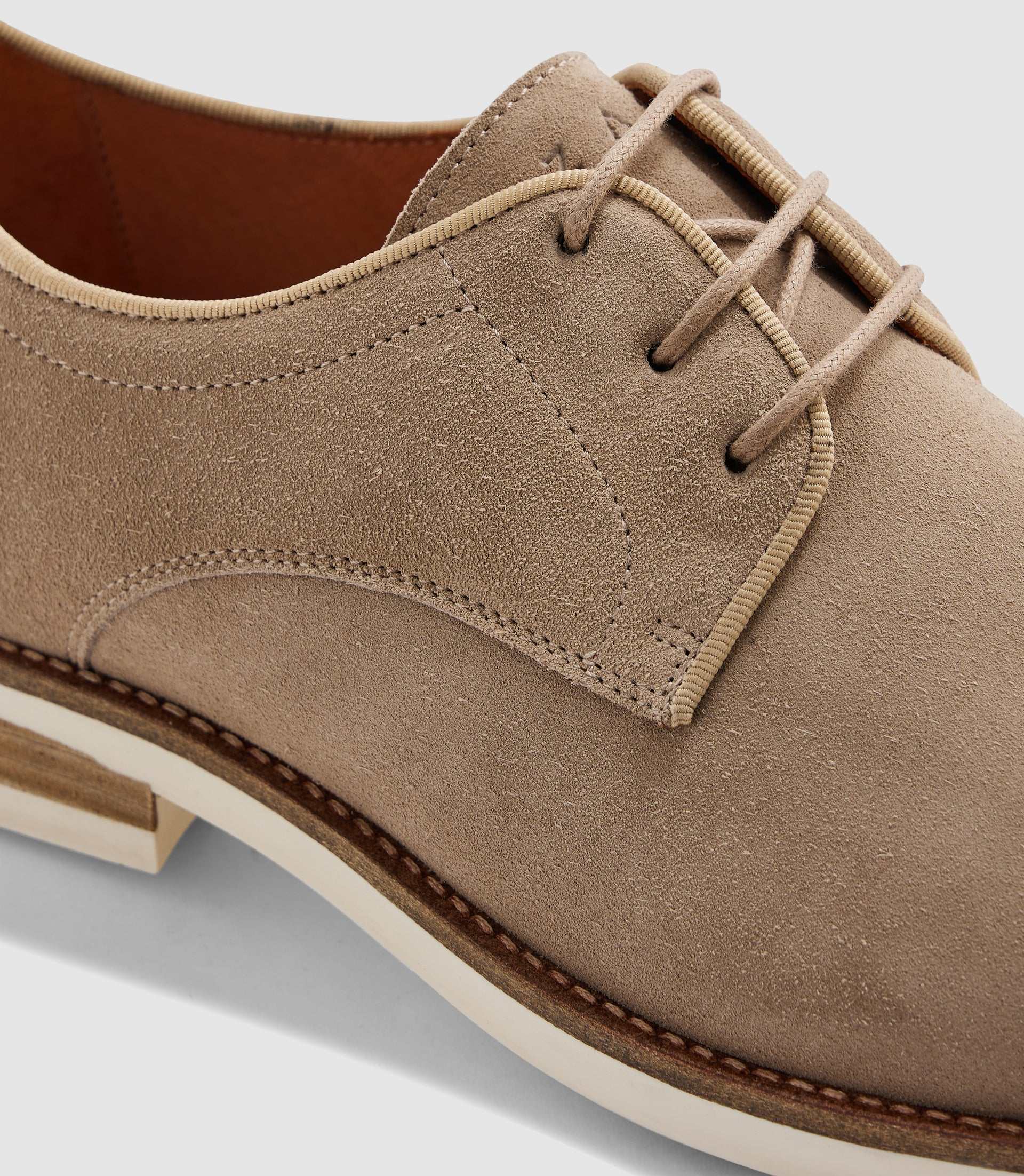 Derby en suède beige "Emerico" - IZAC
