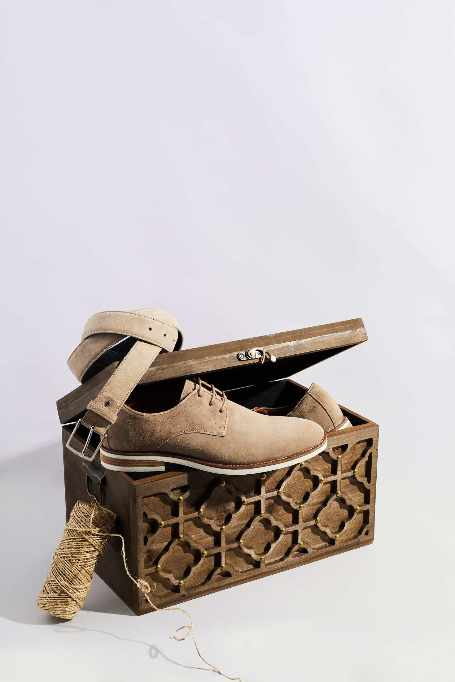 Derby en suède beige "Emerico" - IZAC