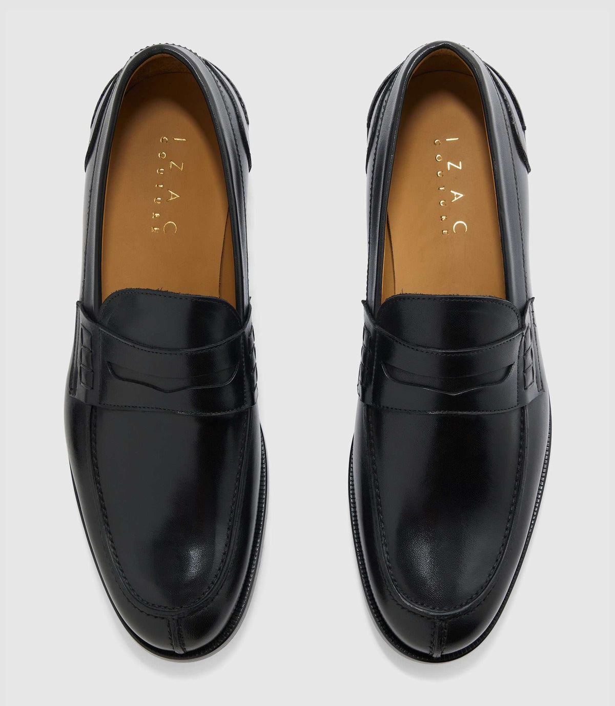 Mocassin couture noir "Erasmus" - IZAC