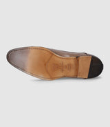 Derby couture en cuir marron clair - IZAC
