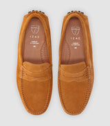 Mocassin en croute velours CAMEL - IZAC