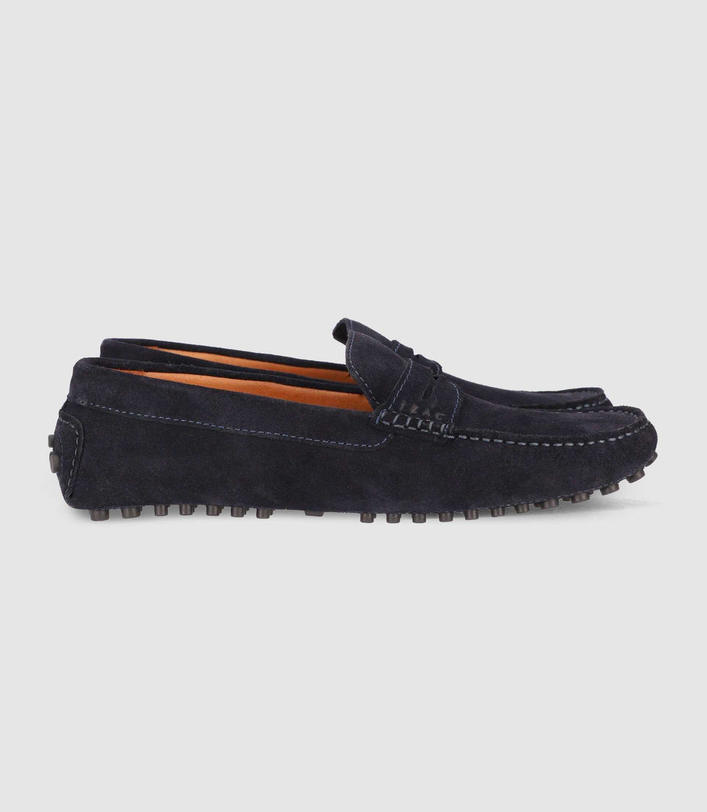 Mocassin en croute velours MARINE - IZAC