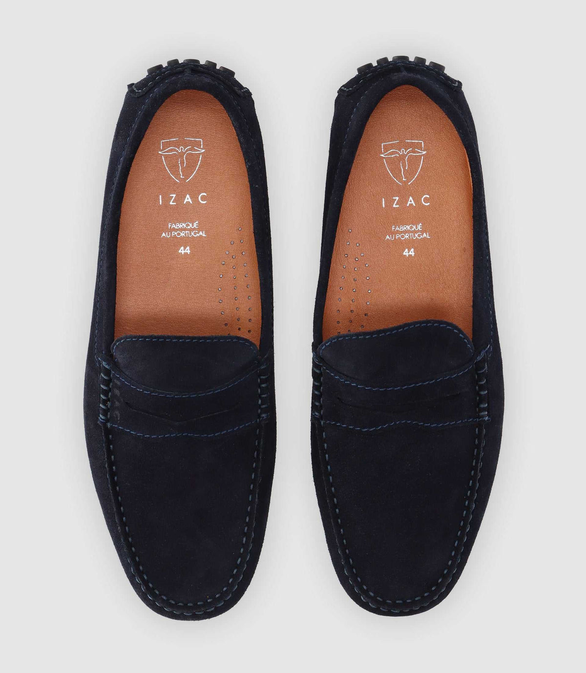 Mocassin en croute velours MARINE - IZAC