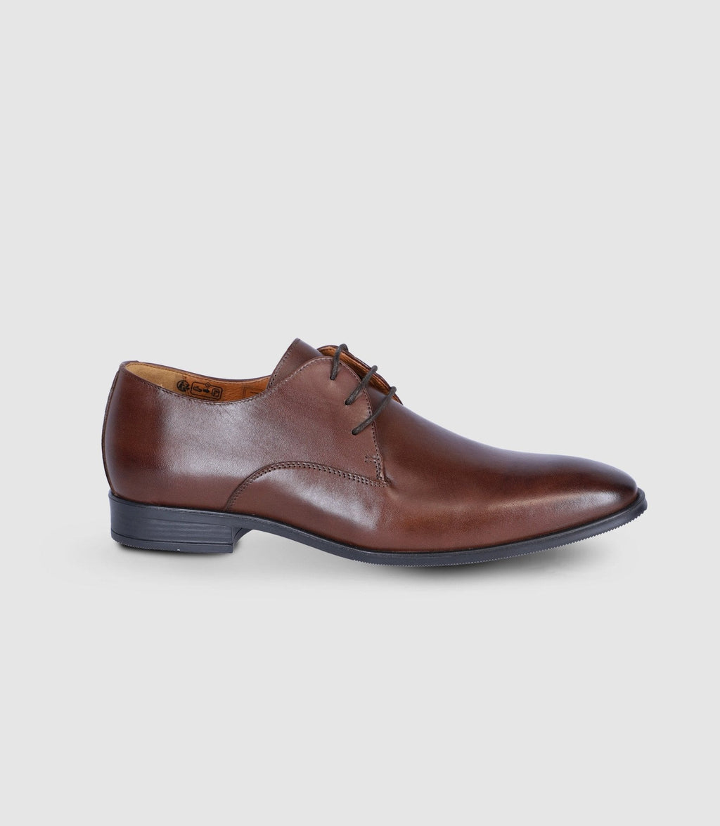 Chaussures derby en cuir marron - IZAC