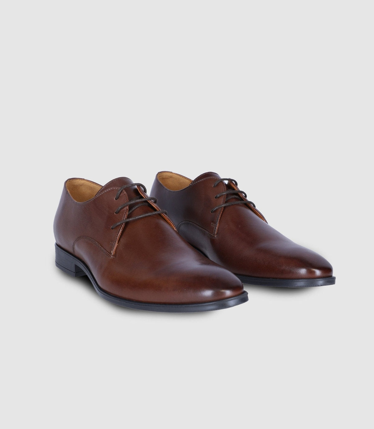 Chaussures derby en cuir marron - IZAC