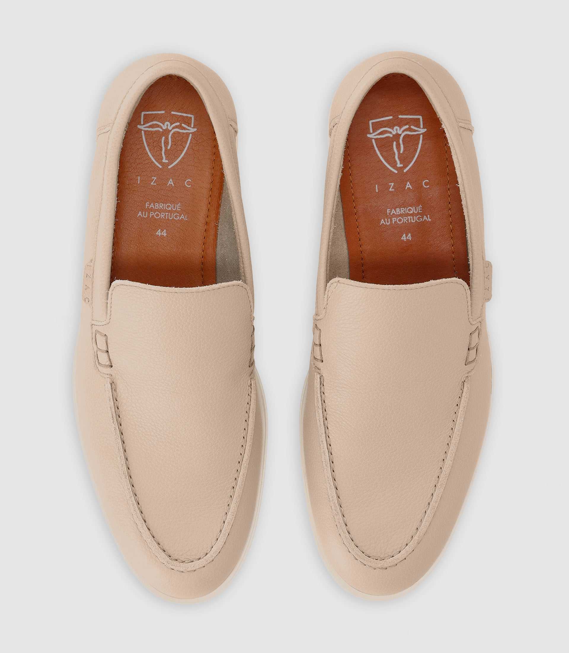 Mocassins en cuir beige - IZAC