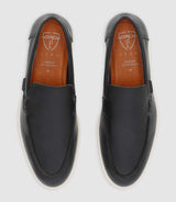 Mocassins en cuir noir - IZAC