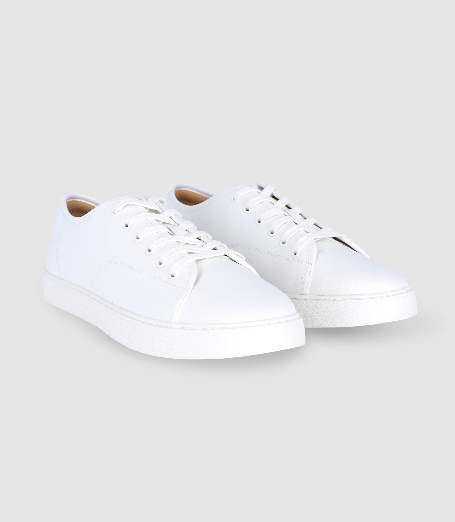 Baskets à lacets en cuir blanches - IZAC