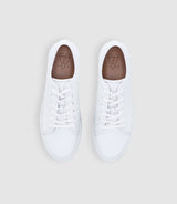 Baskets à lacets en cuir blanches - IZAC