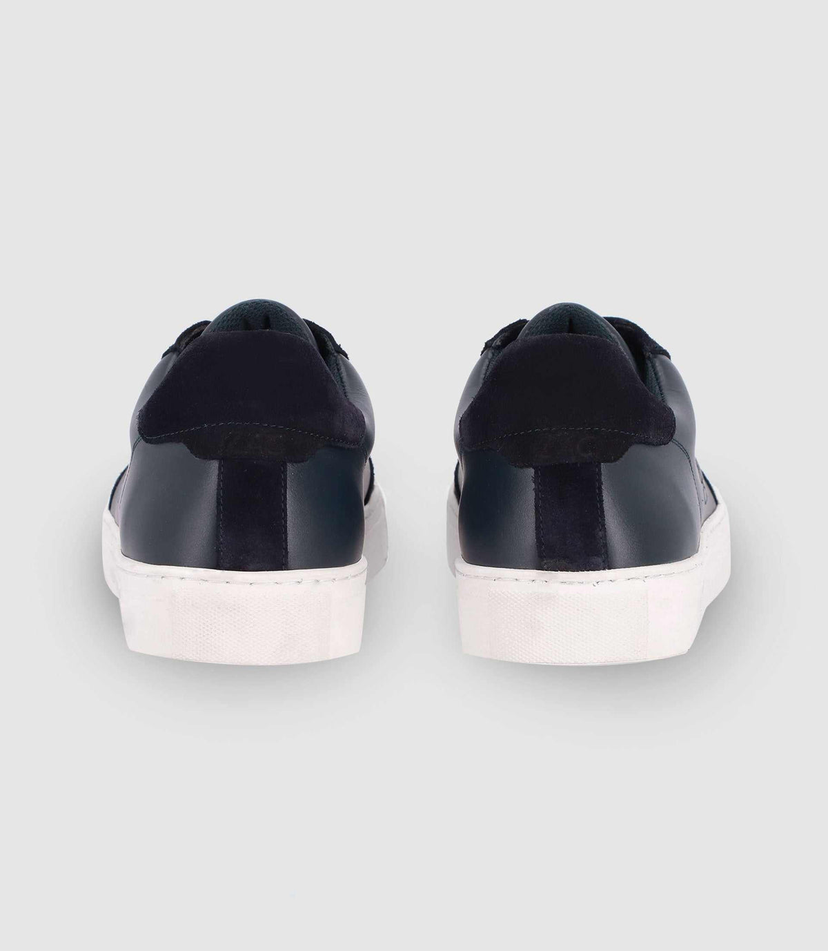 Sneakers à lacets en cuir marine - IZAC