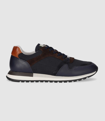Sneakers en cuir marine ODE - IZAC