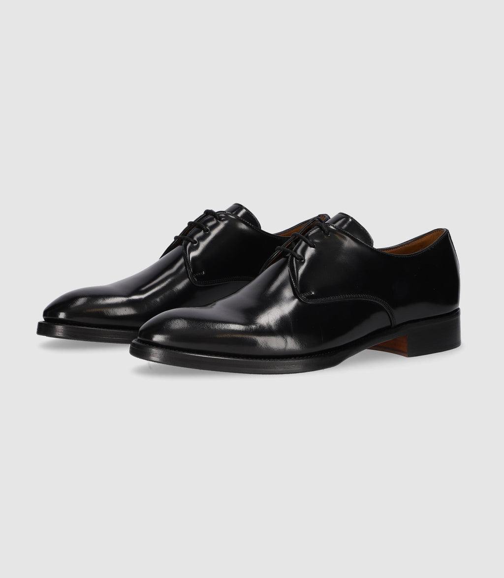 Derby couture en cuir noir ODILLE - IZAC