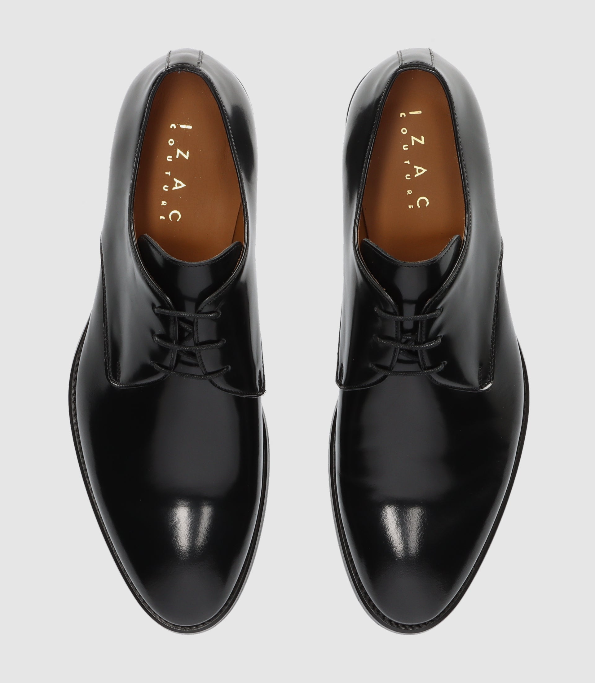 Derby couture en cuir noir ODILLE - IZAC