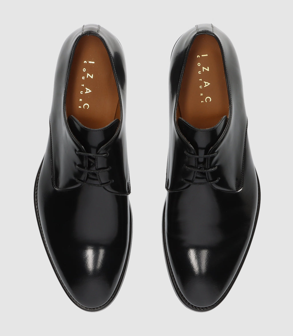 Derby couture en cuir noir ODILLE - IZAC