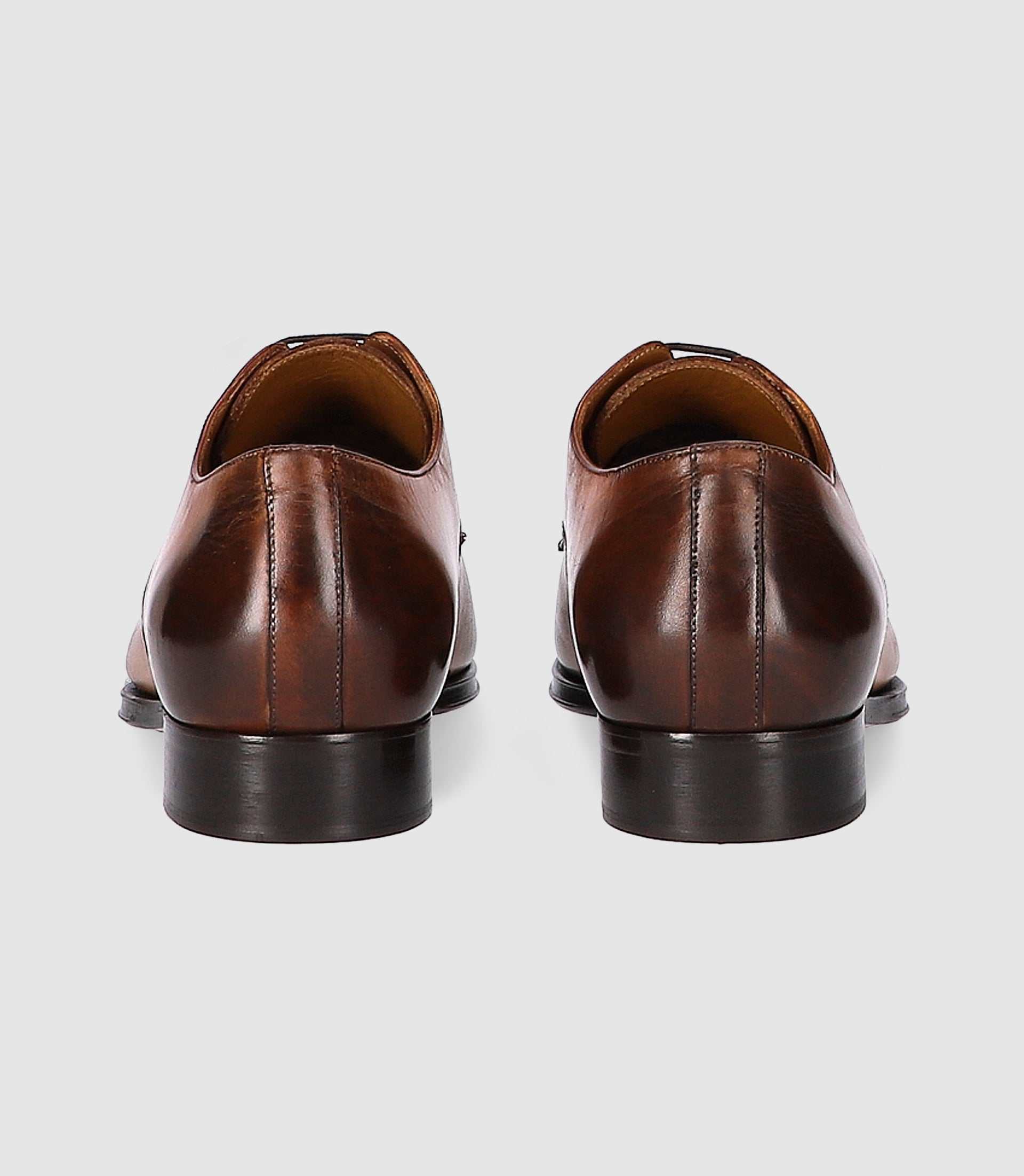 Derby couture en cuir marron clair ORENZO - IZAC